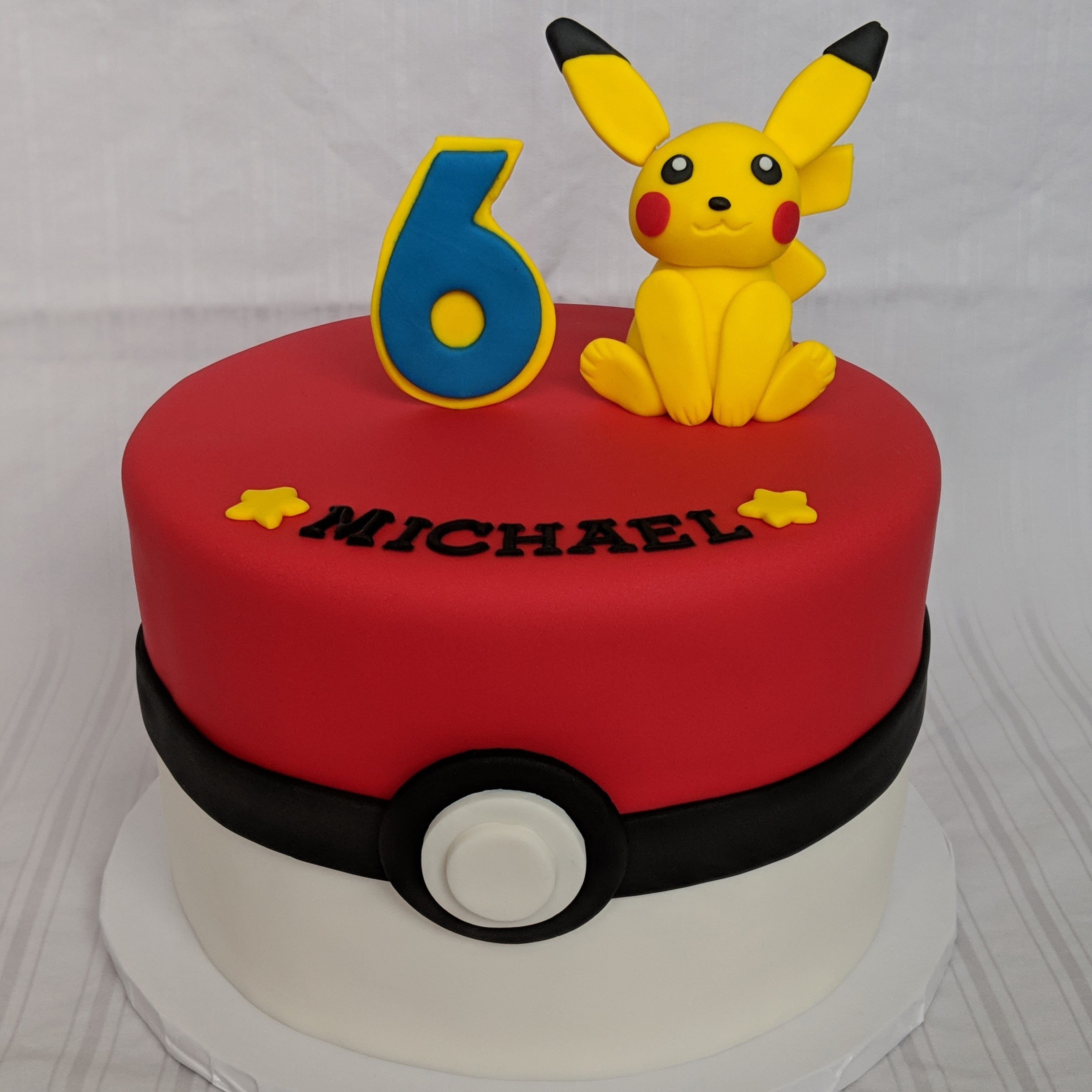 Pokemon Cake with Pikachu Cake Topper - Veena Azmanov
